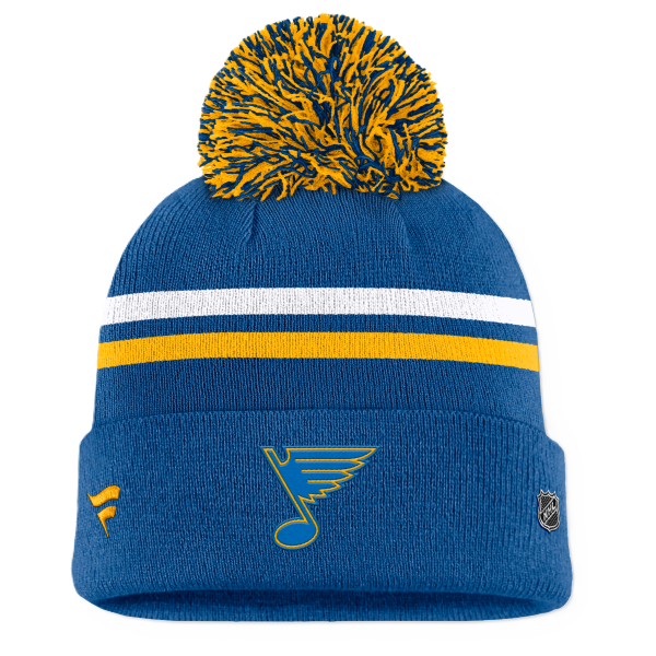 ST. LOUIS BLUES FANATICS BLUES HOCKEY AUTHENTIC PRO POM KNIT - BLUE Knit Fanatics