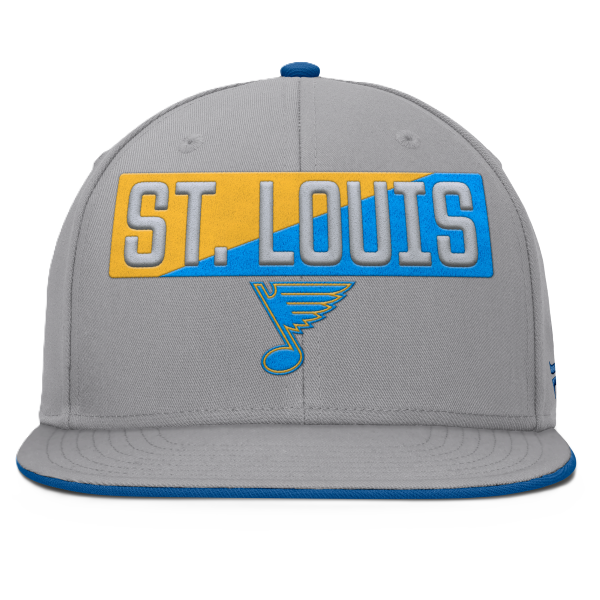 ST. LOUIS BLUES FANATICS DUO BLOCK SNAPBACK - GREY Adjustable Cap Fanatics