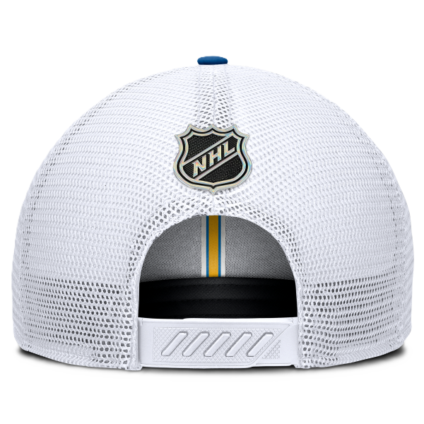 ST. LOUIS BLUES FANATICS NOTE LOGO MESH SNAPBACK - BLUE/WHITE Adjustable Cap Fanatics