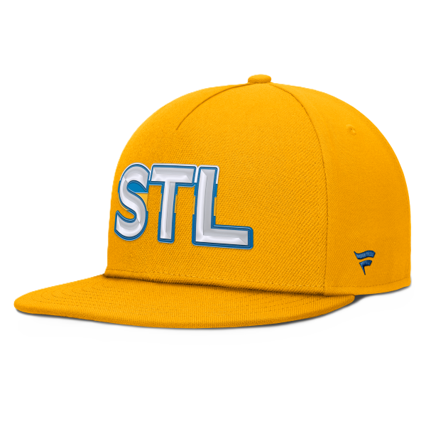 ST. LOUIS BLUES FANATICS STL AUTHENTIC PRO SNAPBACK - GOLD Adjustable Cap Fanatics