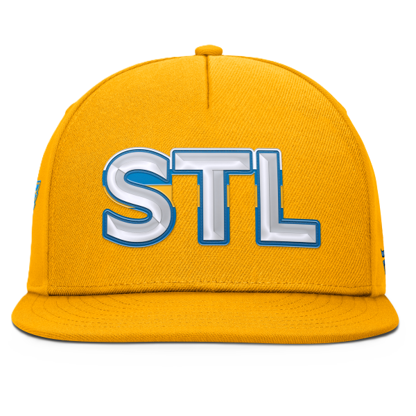 ST. LOUIS BLUES FANATICS STL AUTHENTIC PRO SNAPBACK - GOLD Adjustable Cap Fanatics