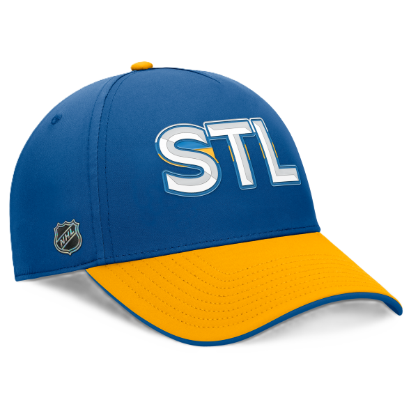 ST. LOUIS BLUES FANATICS STL AUTHENTIC PRO FLEXFIT - BLUE/GOLD Flex Fit Cap Fanatics