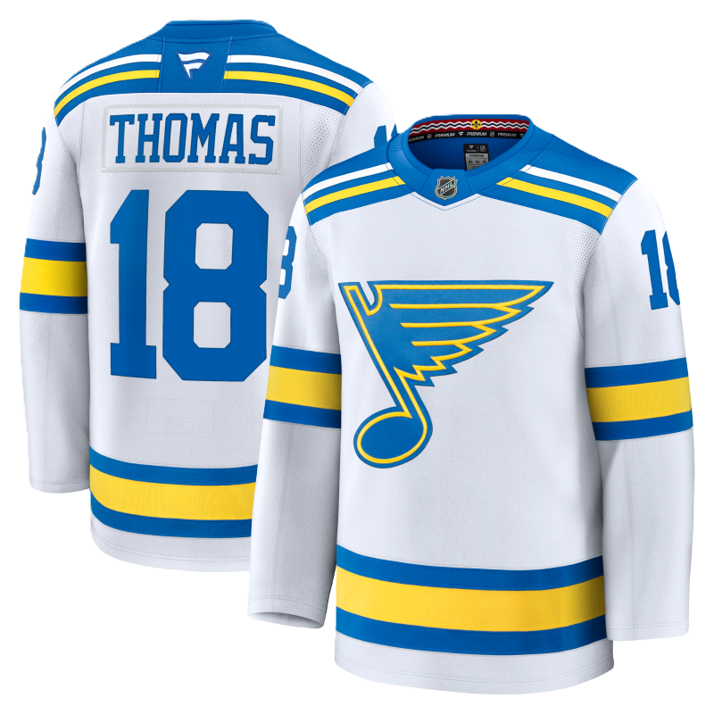 ST. LOUIS BLUES FANATICS PREMIUM ROAD JERSEY - THOMAS #18 Jersey Fanatics