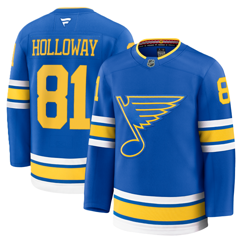 ST. LOUIS BLUES FANATICS PREMIUM HOME JERSEY - HOLLOWAY #81 Jersey Fanatics