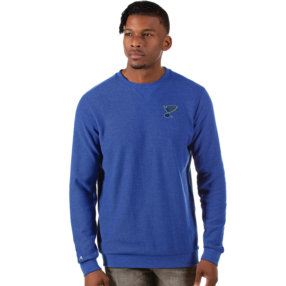 ST. LOUIS BLUES MENS ANTIGUA INCLINE CREW