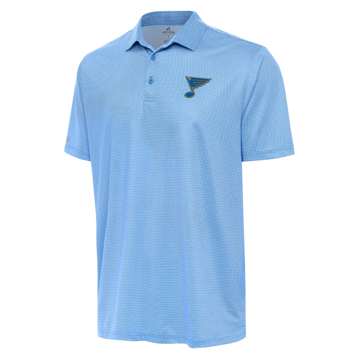 ST. LOUIS BLUES ANTIGUA RINGS NOTE LOGO POLO -BLUE/WHITE Polo Antigua