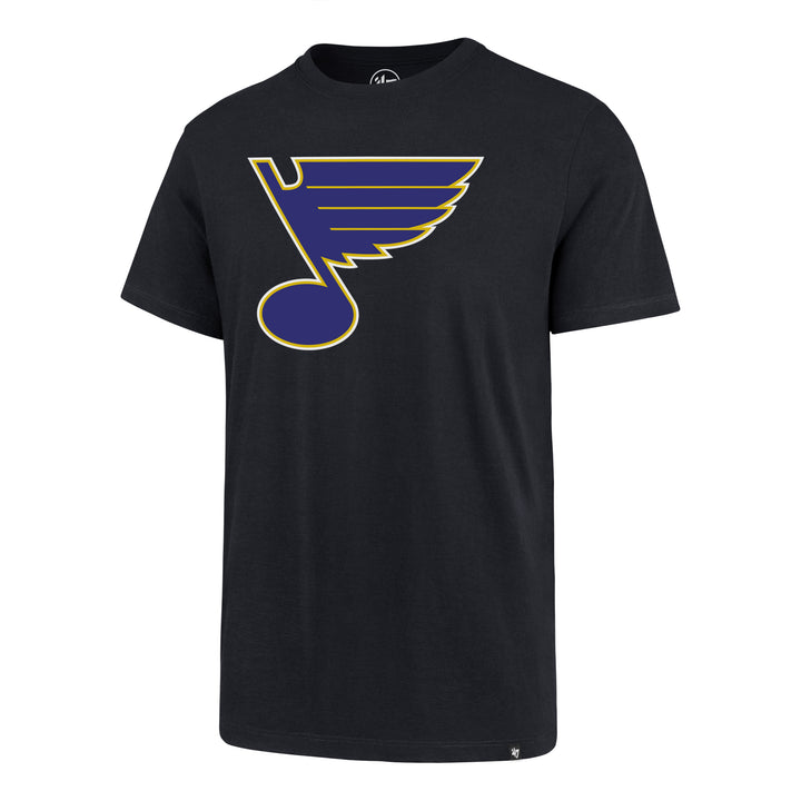 ST. LOUIS BLUES ’47 BRAND NOTE LOGO SUPER RIVAL TEE- NAVY T-shirt '47 Brand