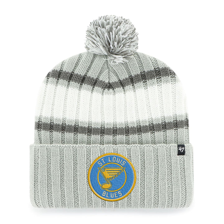 ST. LOUIS BLUES '47 BRAND WINTER CLASSIC PLATEAU POM KNIT - GREY Knit '47 Brand