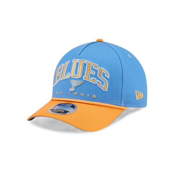 ST. LOUIS BLUES NEW ERA CAP 9FORTY MC ARCH ROPE SNAPBACK – BLUE