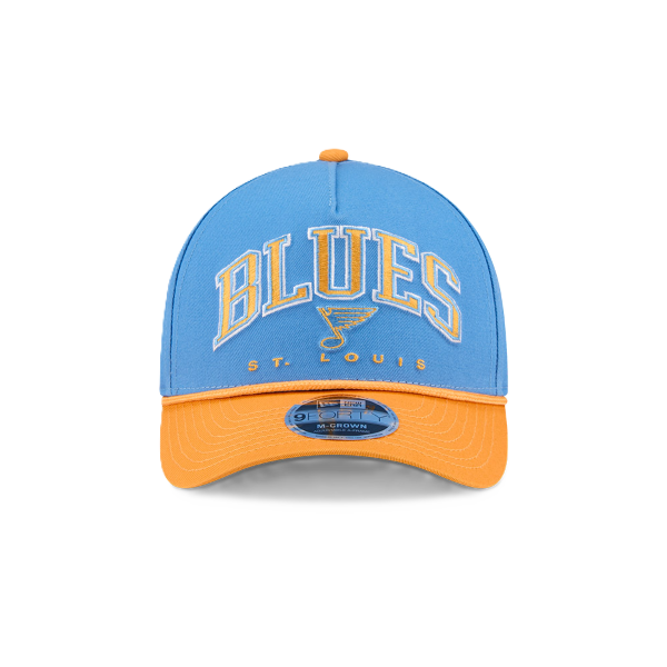 ST. LOUIS BLUES NEW ERA CAP 940MC ARCH ROPE SNAPBACK – BLUE/GOLD Adjustable Cap New Era