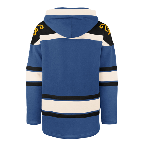 ST. LOUIS BLUES '47 BRAND NOTE LOGO SUPERIOR LACER HOODIE - BLUE/BLACK