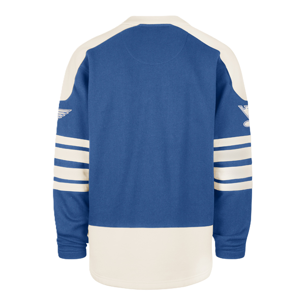 ST. LOUIS BLUES '47 BRAND RIVER MUSIC LOGO SWEEP CHECK HOODIE - BLUE/WHITE