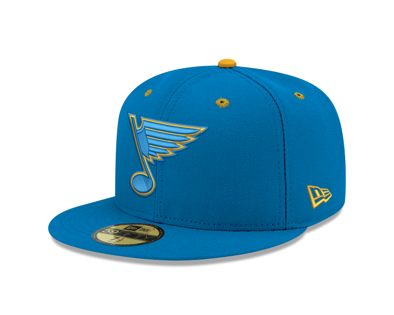 LOUIS BLUES NEW ERA CAP 5950 NOTE LOGO FITTED HAT BLUE – STL