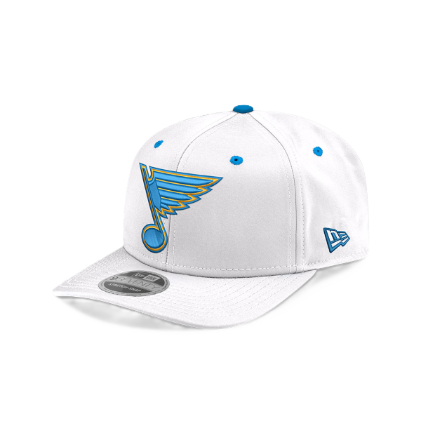 ST. LOUIS BLUES NEW ERA 9SEVENTY NOTE LOGO NHL SHIELD SNAPBACK - WHITE Adjustable Cap New Era
