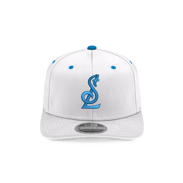 ST. LOUIS BLUES NEW ERA 9SEVENTY STL LOGO NHL SHIELD SNAPBACK - WHITE Adjustable Cap New Era