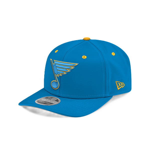ST. LOUIS BLUES NEW ERA 9SEVENTY NOTE LOGO CITY FLAG SNAPBACK - BLUE Adjustable Cap New Era