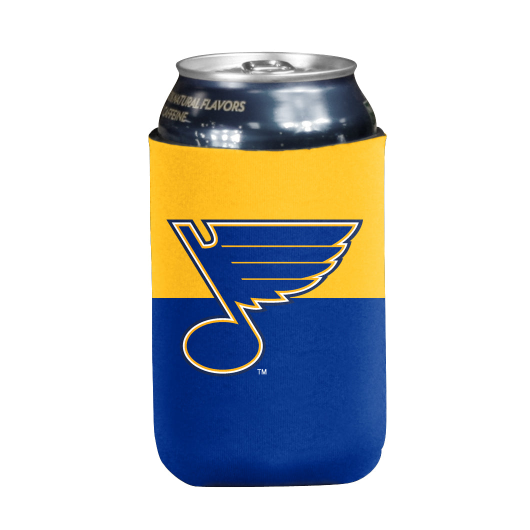 ST. LOUIS BLUES LOGO BRANDS ROYAL AND GOLD COLORBLOCK 12oz CAN KOOZIE Novelties Logo Brands