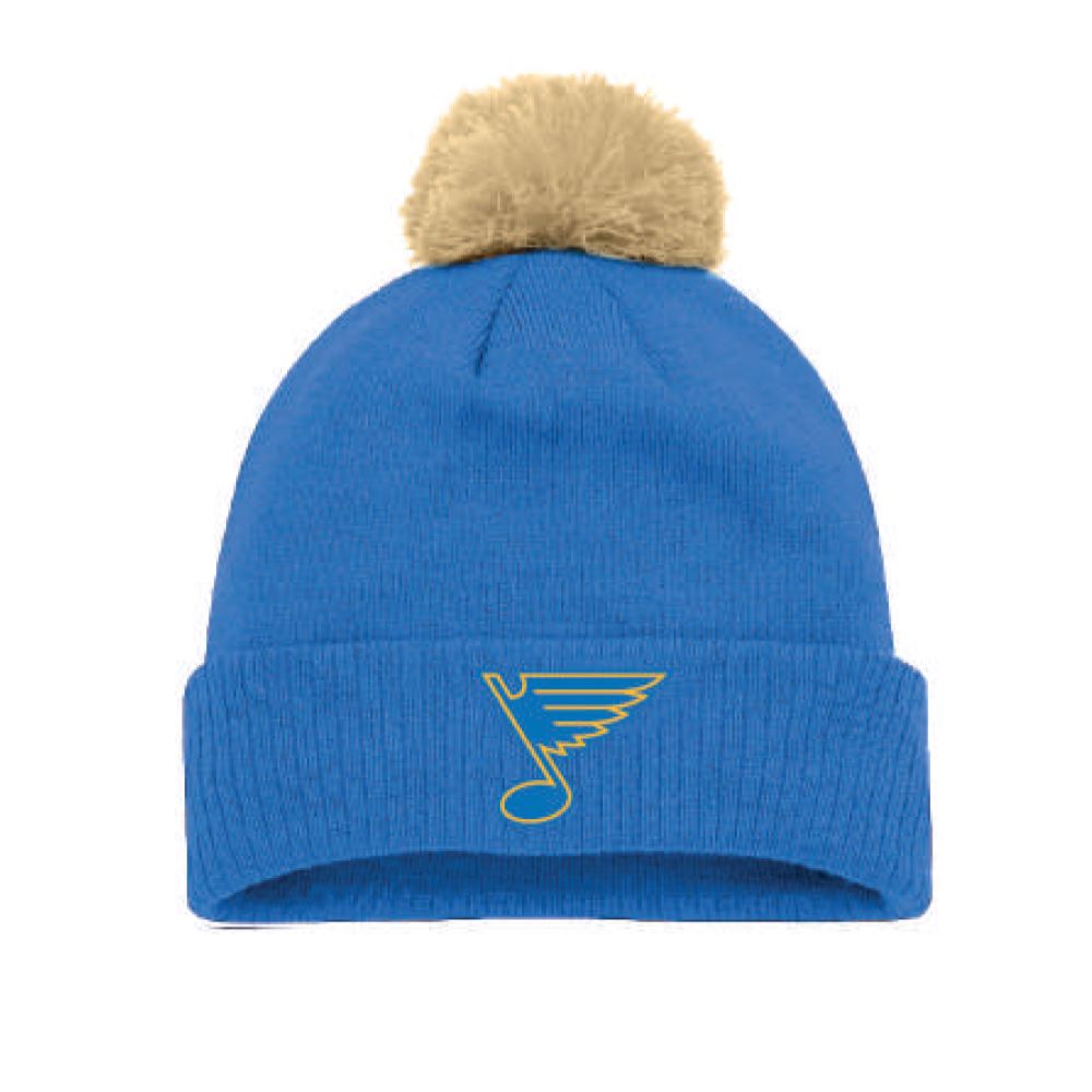 ST. LOUIS BLUES EVENT NOTE ESSENTIAL POM KNIT - AIR FORCE BLUE Knit Red Cloud LLC
