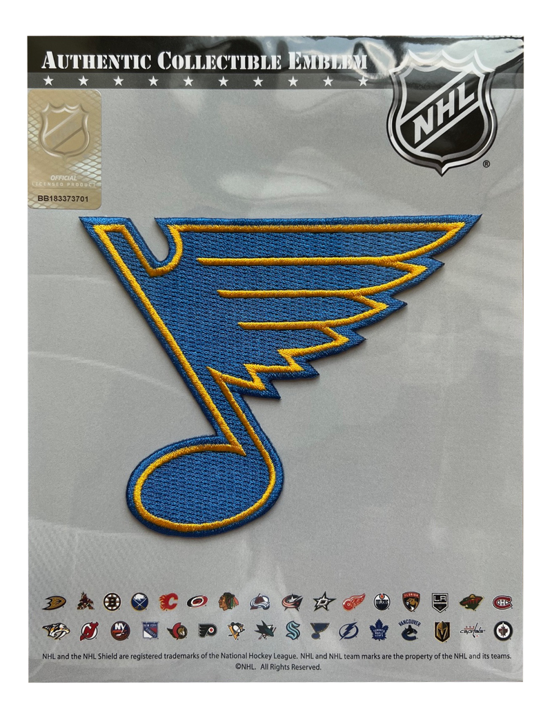ST. LOUIS BLUES NATIONAL EMBLEM NEW BLUE NOTE LOGO PATCH Apparel & Accessories National Emblem