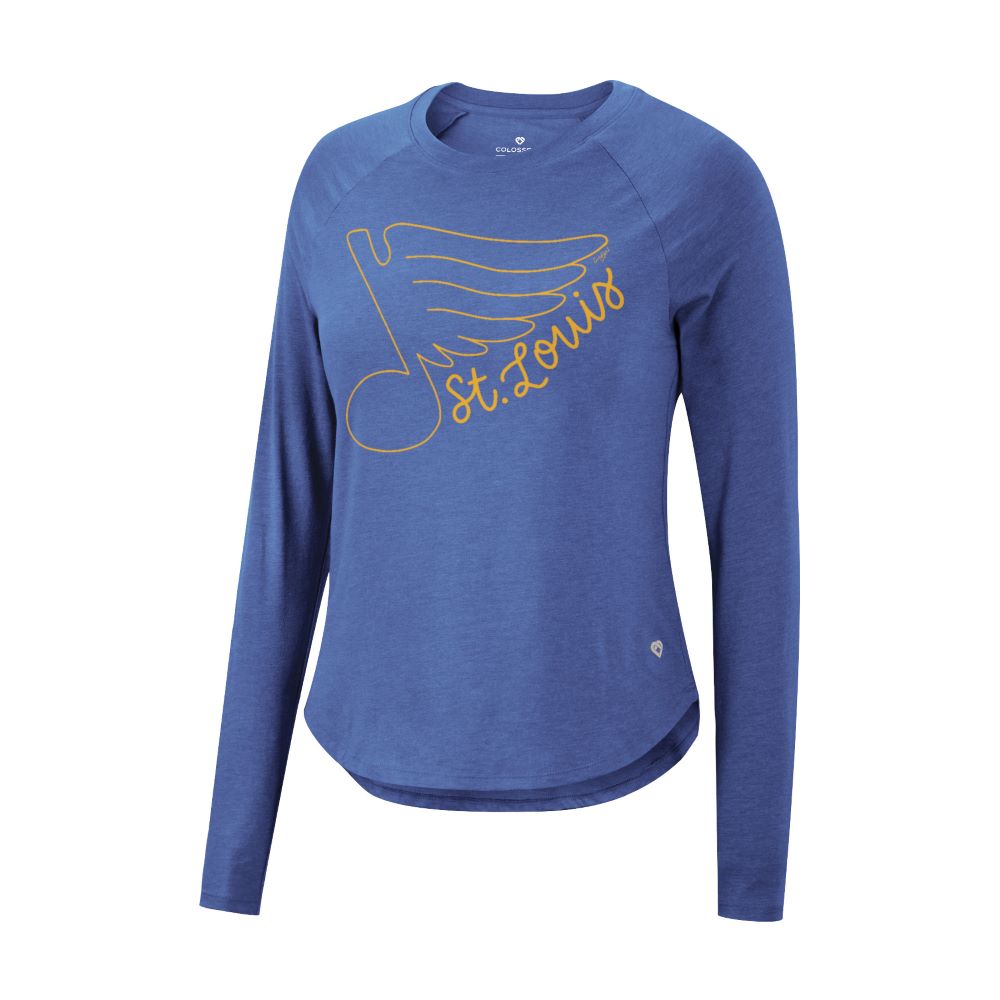 ST. LOUIS BLUES EMILY STAHL Women's FLY NOTE HARLOW LST - ROYAL T-shirt Colosseum