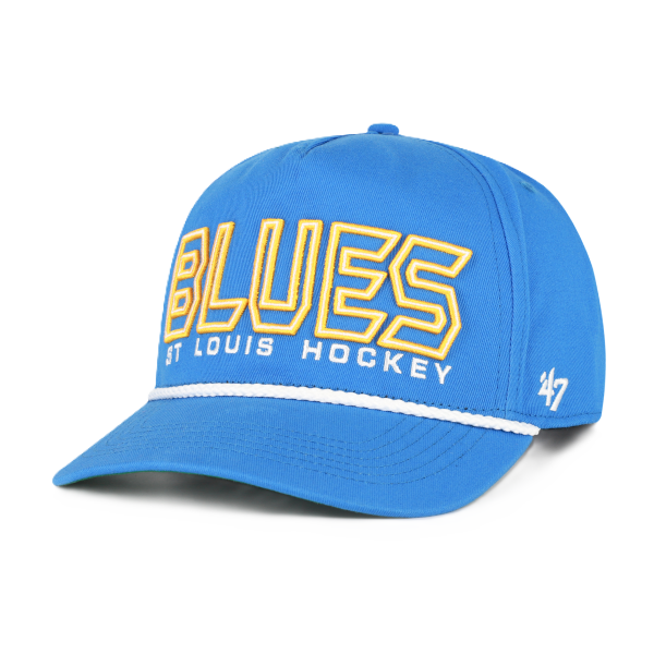 ST. LOUIS BLUES ’47 BRAND BYLINE HITCH ROPE SNAPBACK - BLUE Adjustable Cap '47 Brand