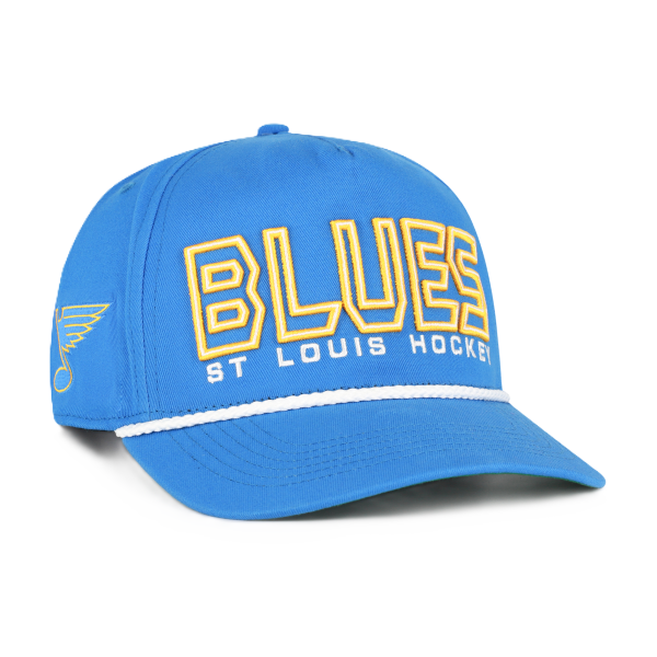 ST. LOUIS BLUES ’47 BRAND BYLINE HITCH ROPE SNAPBACK - BLUE Adjustable Cap '47 Brand