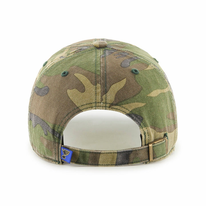 ST. LOUIS BLUES ’47 BRAND NOTE LOGO CLEANUP ADJUSTABLE HAT - CAMO Adjustable Cap '47 Brand