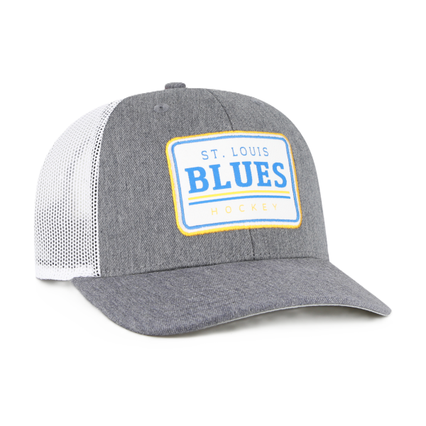 ST. LOUIS BLUES ’47 BRAND ELLINGTON MESH SNAPBACK – GREY/WHITE Adjustable Cap '47 Brand