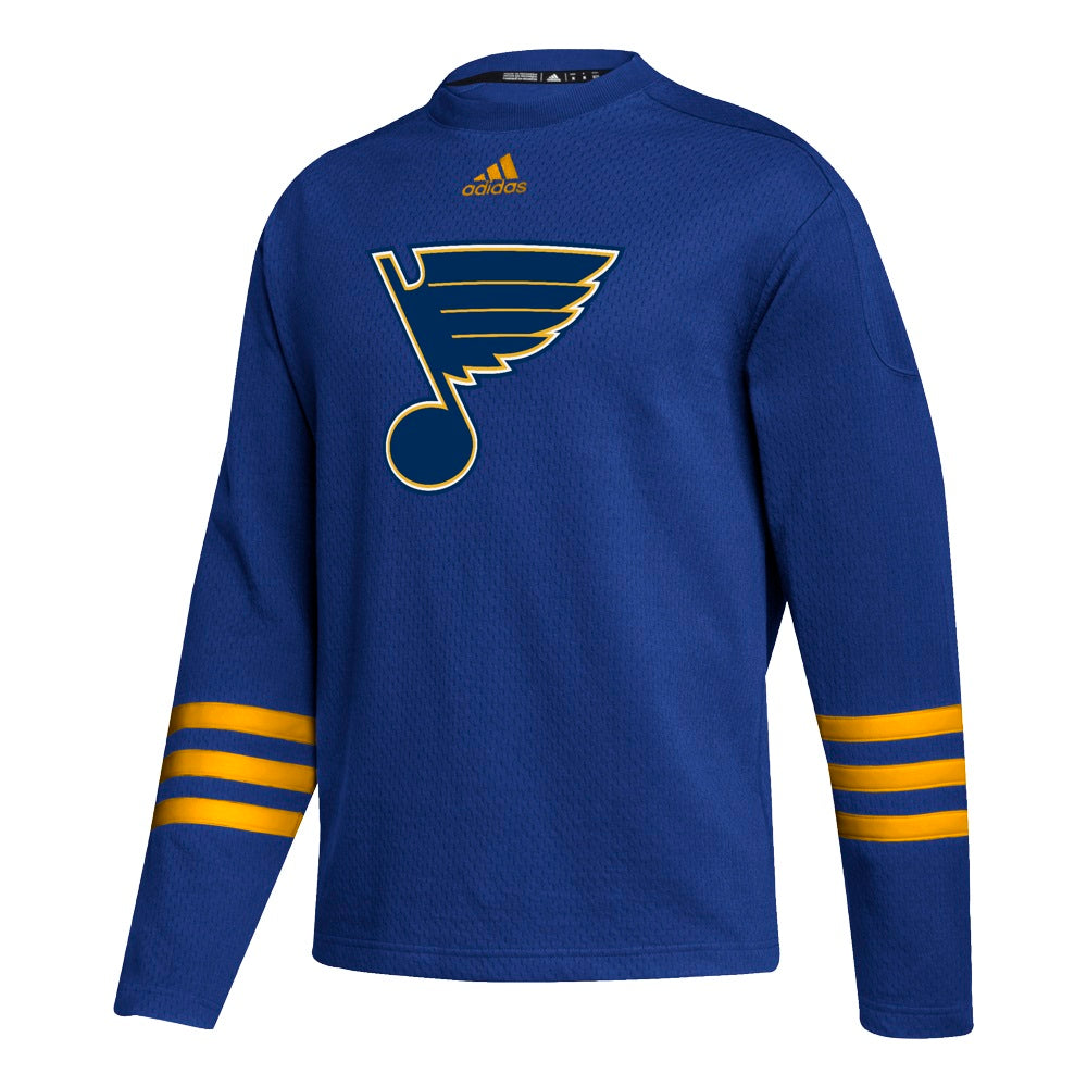 ST. LOUIS BLUES ADIDAS THREE STRIPE CREW - ROYAL