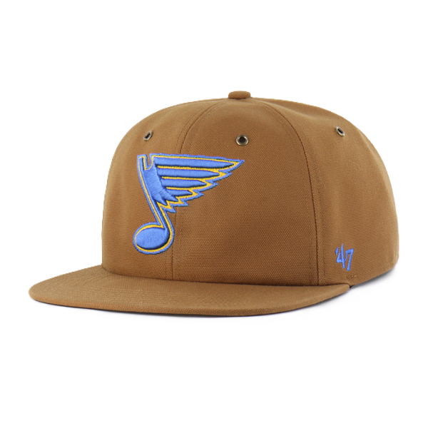 ST. LOUIS BLUES CARHARTT x '47 BRAND CAPTAIN SNAPBACK - BROWN
