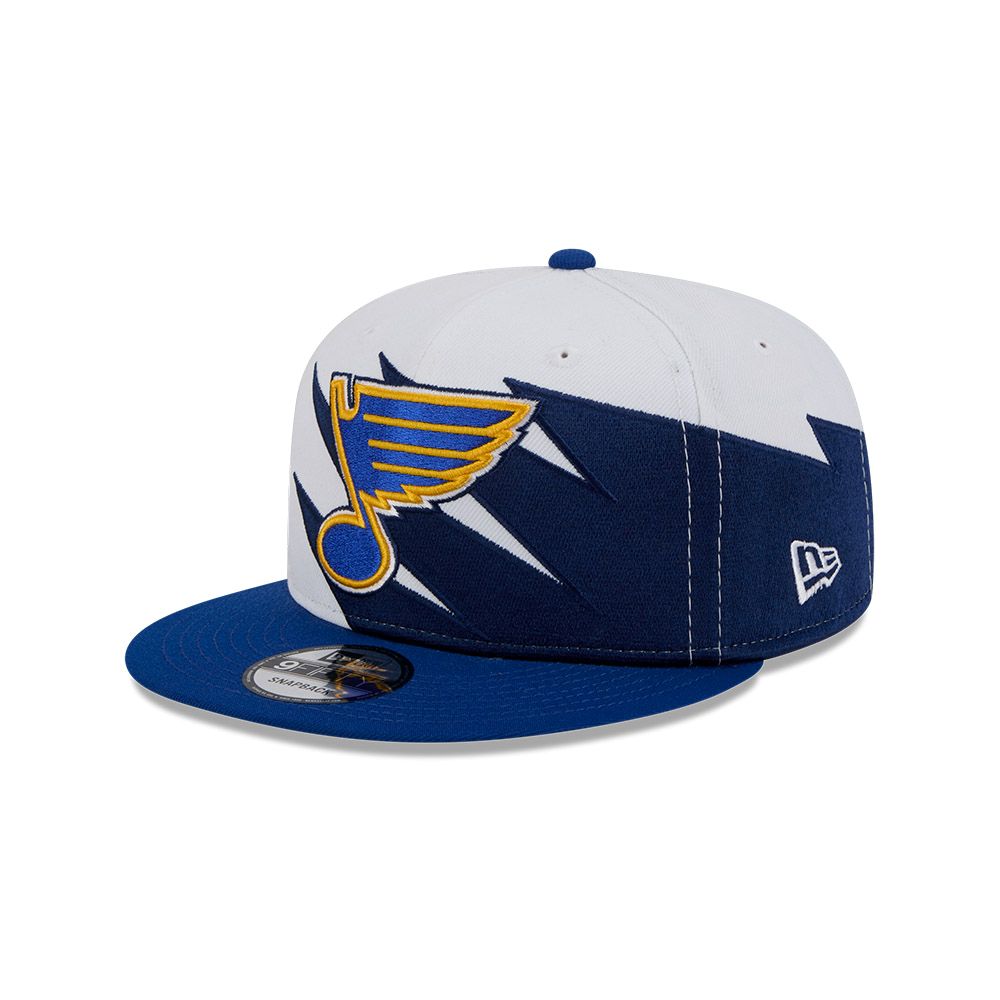ST. LOUIS BLUES NEW ERA 9FIFTY JAGGED EDGE SNAPBACK - WHITE/ROYAL