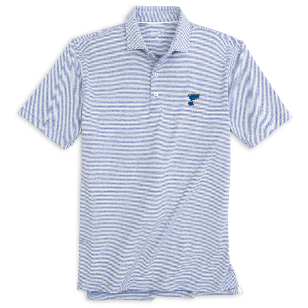 ST. LOUIS BLUES JOHNNIE-O LYNDONN STRIPED POLO Polo Johnnie-O
