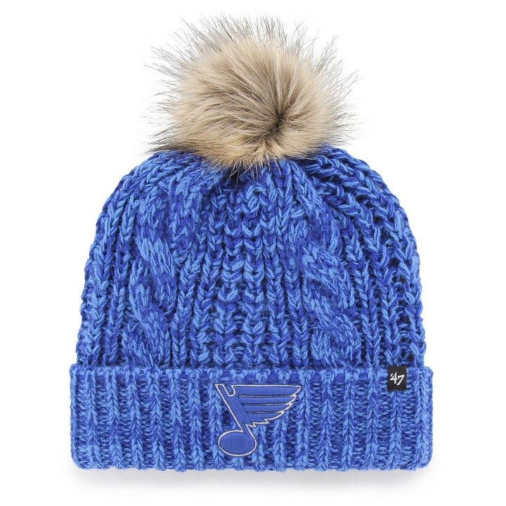 ST. LOUIS BLUES '47 BRAND NOTE LOGO TONAL MEEKO POM KNIT - ROYAL Knit '47 Brand