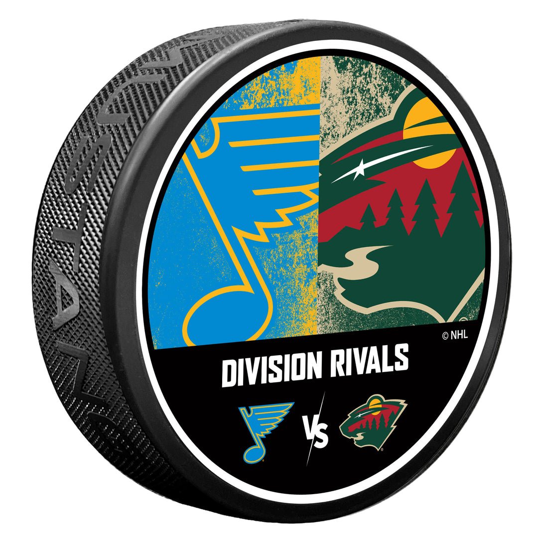 ST. LOUIS BLUES MUSTANG DIVISION RIVALS MINNESOTA WILD PUCK Puck Mustang Products