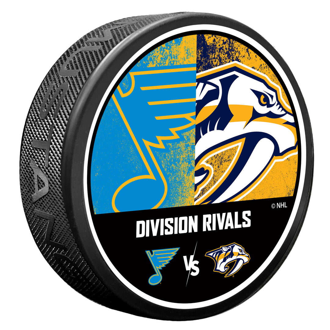 ST. LOUIS BLUES MUSTANG DIVISION RIVALS NASHVILLE PREDATORS PUCK Puck Mustang Products