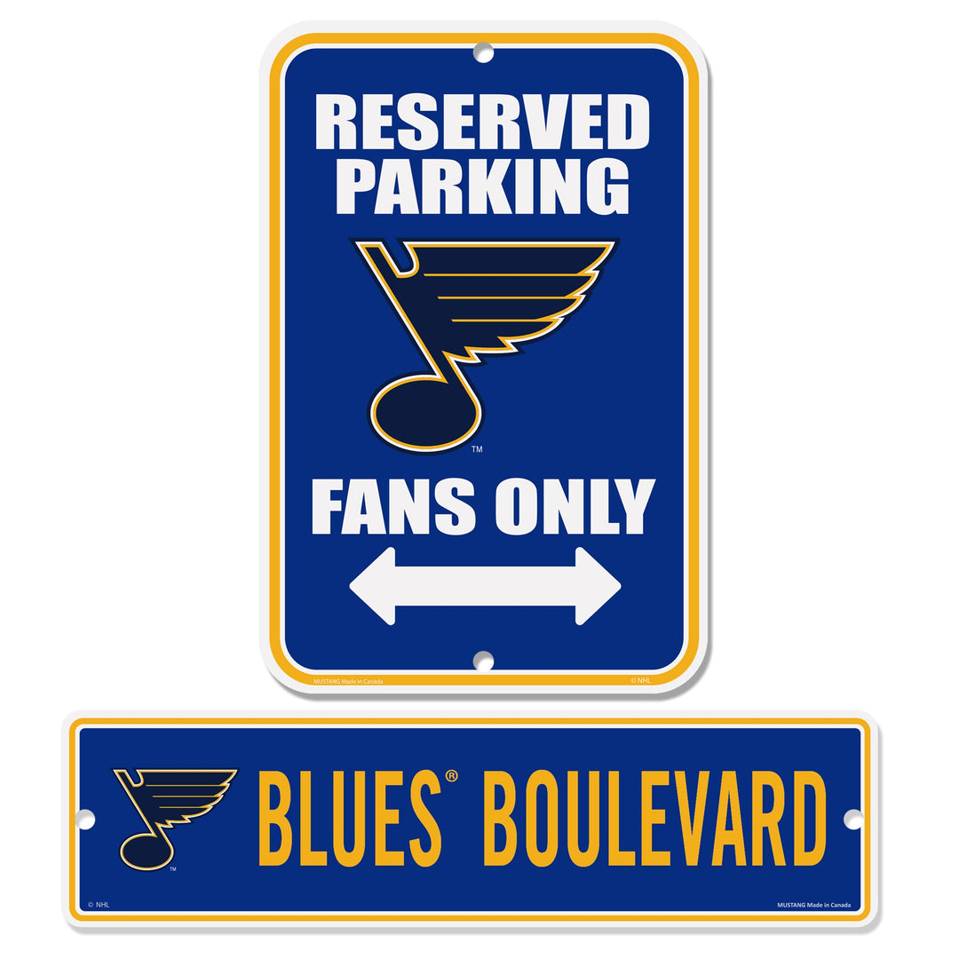 St. Louis Blues Parking & Street 2 Pack Sign Set Wall Decor Sports Decor