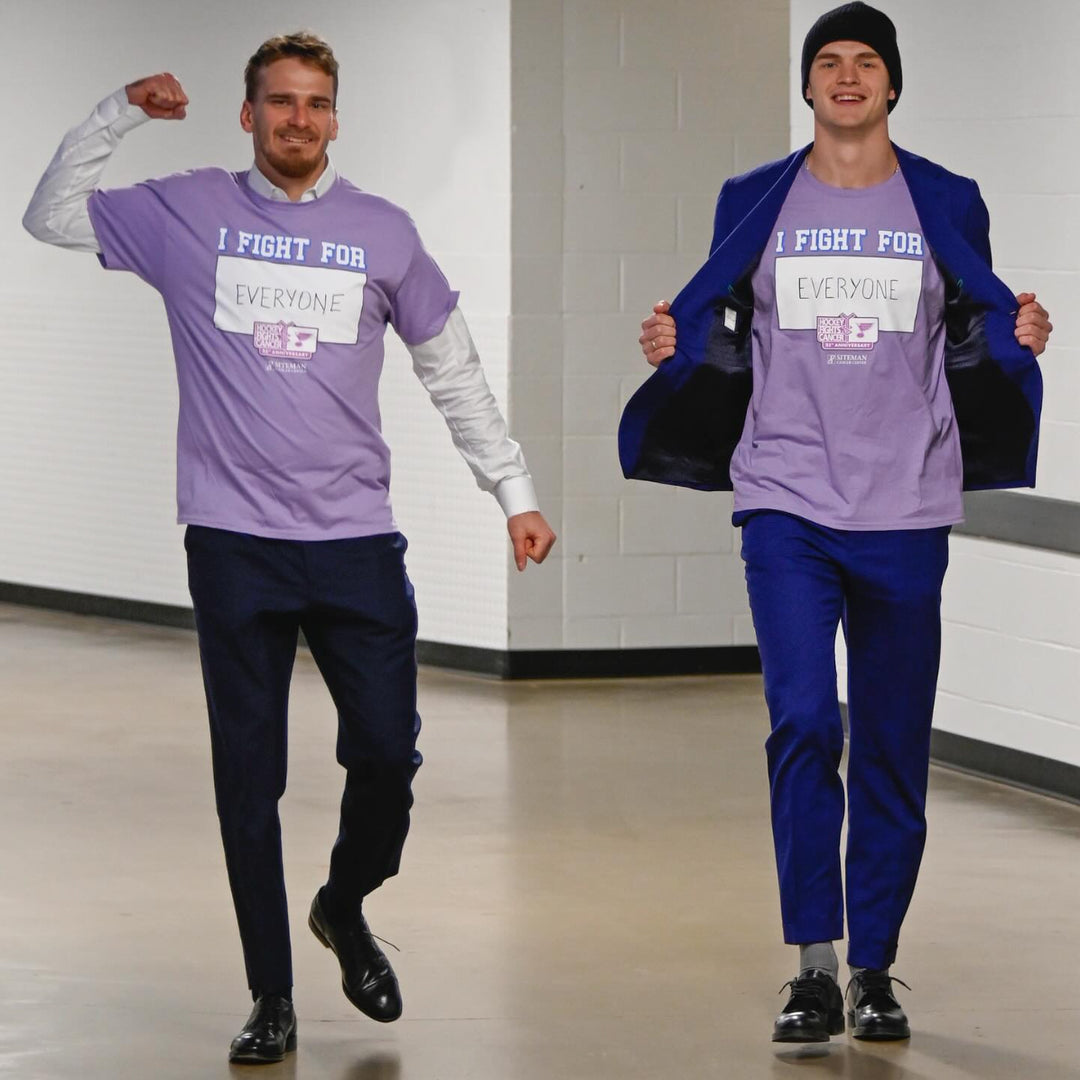 ST. LOUIS BLUES HOCKEY FIGHTS CANCER KELLY CHASE SHIRT