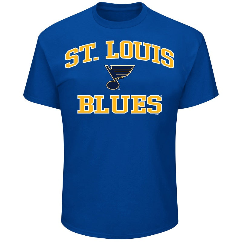ST. LOUIS BLUES Big And Tall HEART N' SOUL T-SHIRT - ROYAL T-shirt NHL