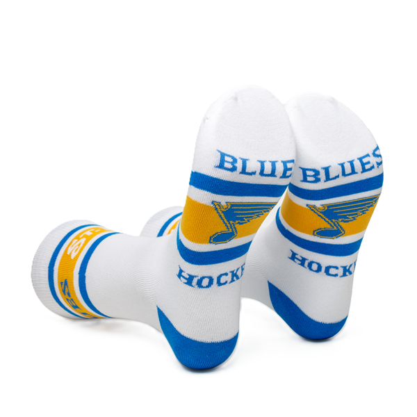 ST. LOUIS BLUES LAVLEY BLUES HOCKEY SOCKS ROAD - WHITE – STL