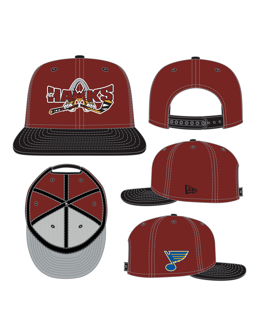 2023 SOUTHERN ILLINOIS ICEHAWKS NEW ERA ADULT HAT