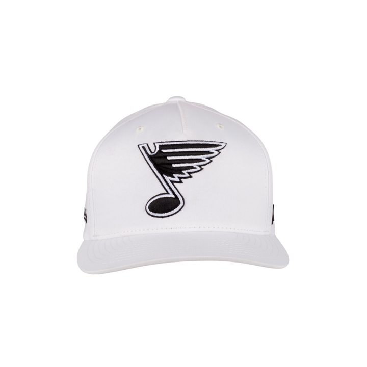ST. LOUIS BLUES CAPX NOTE LOGO PERFORMANCE SNAPBACK - WHITE Adjustable Cap CapX