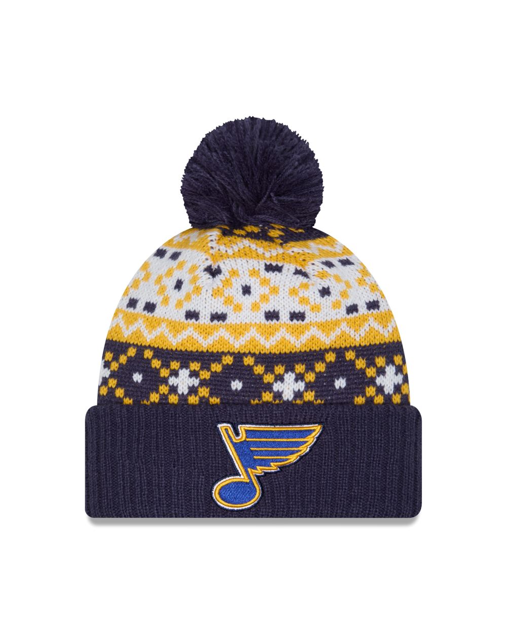 ST. LOUIS BLUES NEW ERA NOTE NOSTALGIA POM KNIT - MULTI Knit New Era