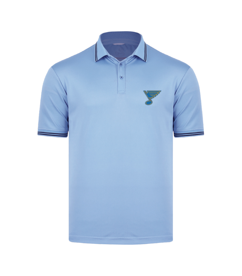 ST. LOUIS BLUES SWANNIES THATCHER POLO - NEW LOGO - BLUE Polo Swannies