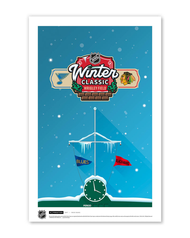 2025 NHL Winter Classic Minimalist Stadium Limited Edition Art Print Wall Decor S. Preston Art + Designs Poster Print LE 200 Print Only