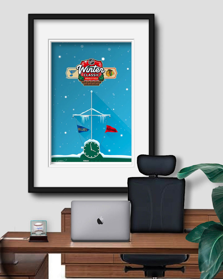 2025 NHL Winter Classic Minimalist Stadium Limited Edition Art Print Wall Decor S. Preston Art + Designs Large Fine Art Print LE 50 Framed
