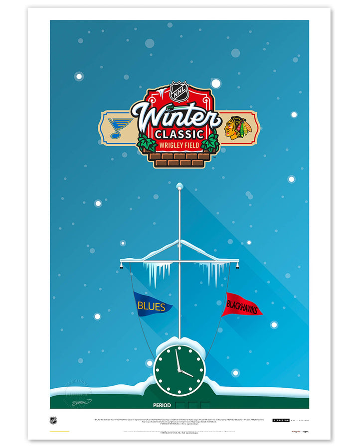 2025 NHL Winter Classic Minimalist Stadium Limited Edition Art Print Wall Decor S. Preston Art + Designs Large Fine Art Print LE 50 Print Only