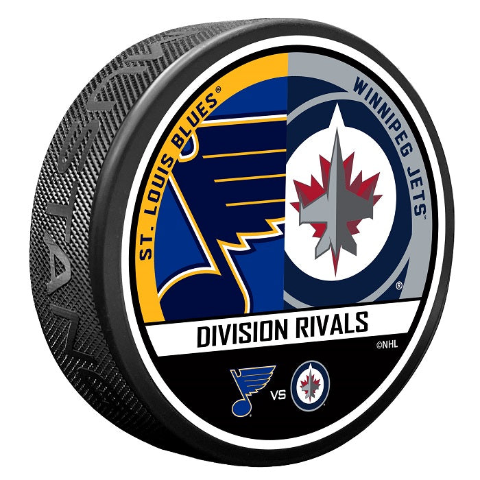 ST. LOUIS BLUES VS. WINNIPEG JETS RIVALRY PUCK