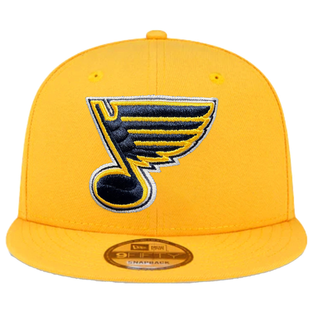 LOUIS BLUES NEW ERA 9FIFTY GOLD SNAPBACK HAT – STL Authentics