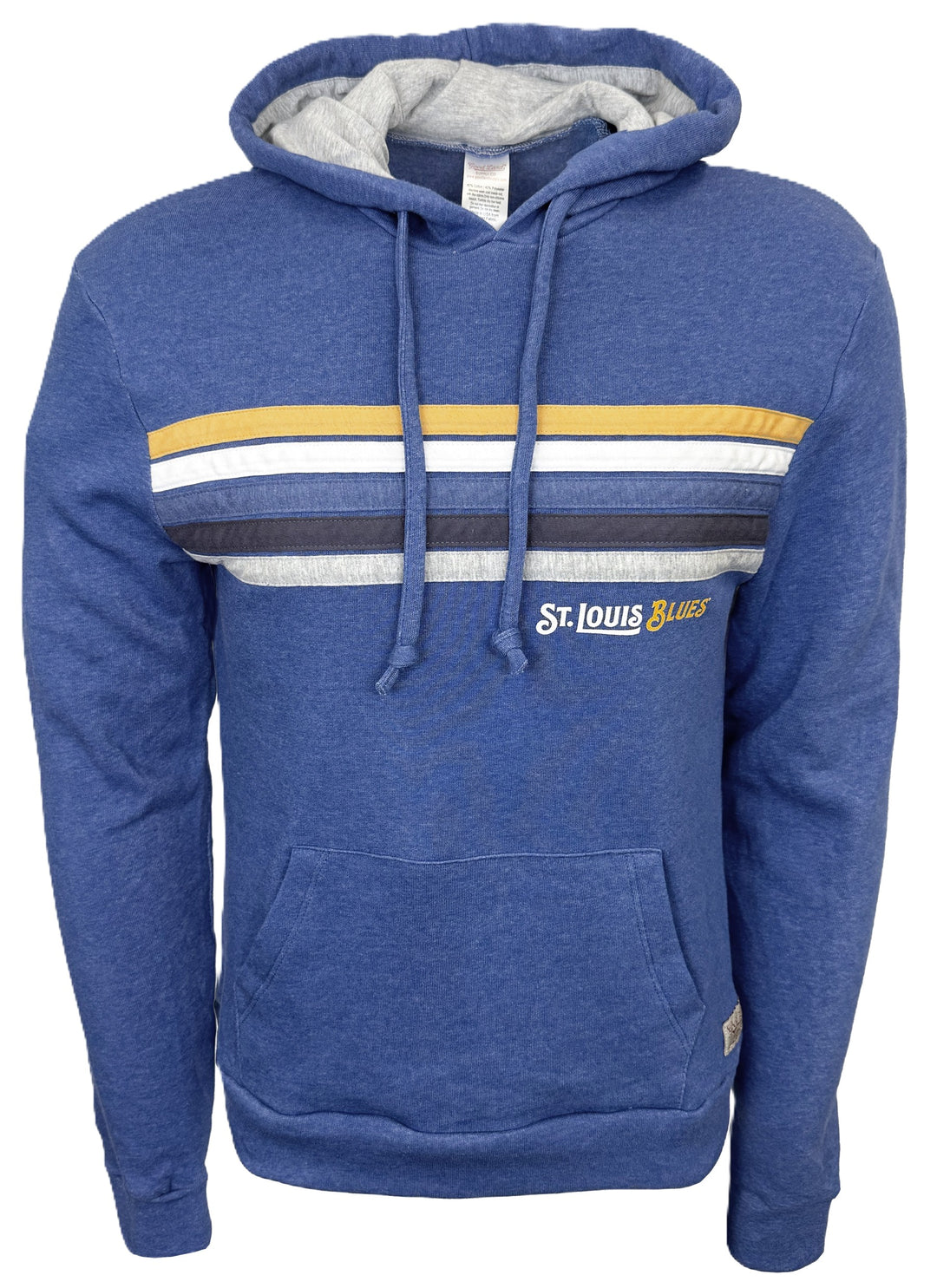 ST. LOUIS BLUES GOODLAND SUPPLY STL LOGO HAPPY STRIPE HOODIE - BLUE Hoodie Good Land Supply