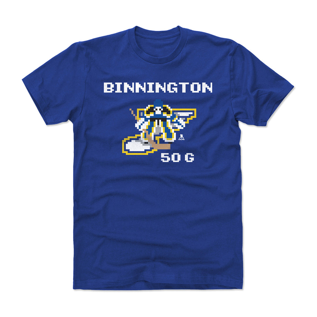 St. Louis Blues Youth NHL 94 Jordan Binnington Video Game Tee - Royal - STL Authentics